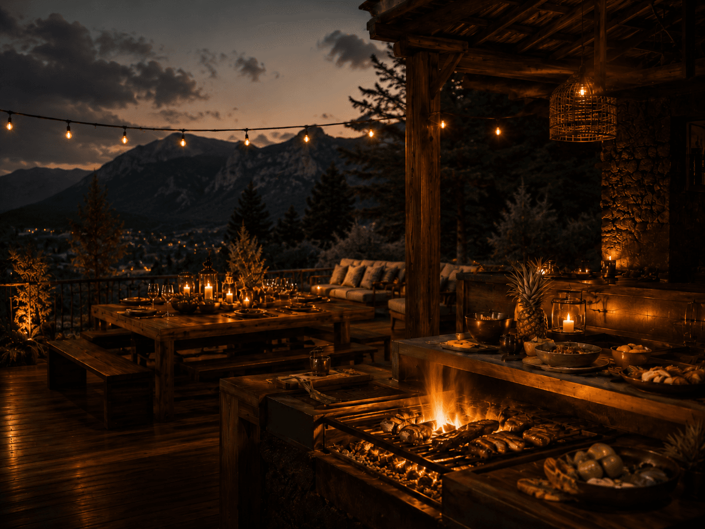 Outdoor Island BBQ Patio